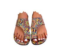 Generico Sandali Elegante Donna Estive - Sandalo Donne Estive Sandali Comodi Donna Aperte Leggere Morbide Zeppa Strass Scarpe Eleganti Bohemia Comodi Sandalo Estivo
