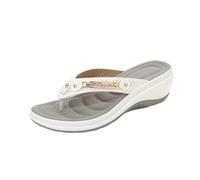 Generico Sandali Estivi Donna Eleganti Ciabatte Con Zeppa Comodi Morbido Infradito Leggeri Aperte Ortopedici Sandali Supporto Arco Plantare Scarpe Estive Basse Spiaggia Mare Ospedale Pantofole Estate
