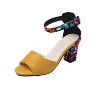 Generico Sandali Estivi Donna, Eleganti Sandali Da Donna Con Tacco Aperto E Grazioso Casual Da Lavoro Un Appuntamento Si Abbinano Perfettamente A Pantaloncini Jeans Gonne E Vestiti Per L'Estate