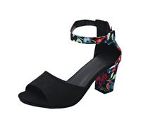 Generico Sandali Estivi Donna, Eleganti Sandali Da Donna Con Tacco Aperto E Grazioso Casual Da Lavoro Un Appuntamento Si Abbinano Perfettamente A Pantaloncini Jeans Gonne E Vestiti Per L'Estate