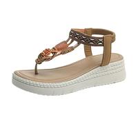 Generico Sandali Estivi Donna Estive Leggeri Boho Sandali Bassi Aperta Eleganti Comode Casual Piatti Infradito Con Zeppa Antiscivolo Ortopedici Offerta Gioiello Sandals Mare Spiaggia Flip Flops Moda