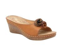 Generico Sandali Estivi Donna Sandali Inblu Donna Pantofole floreali da donna con plateau e zeppa con suola spessa, sandali casual con pantofole Infradito Con Zeppa Sandali Chiusi Davanti (Brown, 40)