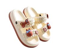 Generico Sandali estivi leggeri per bambine - Calzature traspiranti con cinturini sicuri per gioco quotidiano e comfort outdoor (Khaki, 8-9years)