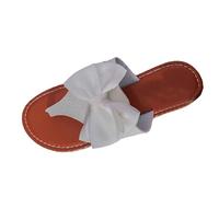 Generico Sandali infradito comodi e piatti da donna, per tutti i giorni, per la spiaggia, passeggiate, l'estate e la primavera, traspiranti leggeri. (White, 41)