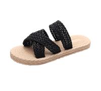 Generico Sandali Infradito Con Cinturino Piatti Leggeri Resistenti Antiscivolo Per Vacanze Al Mare Estate Con Stile Relax E Comfort (Black, 41)