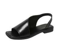 Generico Sandali Mare Donna Comoda Scarpe Comode Estive Sandali Estivi da Donna,Di Grandi Dimensioni,con Di Pesce Quadrata E Dorso,In Europa E Negli Stati Uniti,Alla,(Black,40)