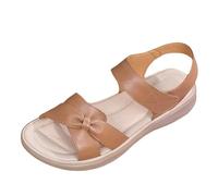 Generico Sandali Mare Donna Comodi Sandali Estive Comode Ortopedici da Passeggio da Donna con Supporto Per L' Plantare,Comodi Alluce Valgo Sandalo Gioiello (Khaki,37)