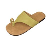 Generico Sandali Mare Donna Comodi Sandali Estivi Donna Women'S Flat Bottom Beach Set Toe Sandals Slippers Summer Outside The Fashionable Leisure And Ciabatte Ortopediche Estive (Green,37)