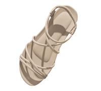Generico Sandali Mare Donna Eleganti Sandali Barefoot Donna da Spiaggia Sottili con Cinturino Aperto da,Nuovi,con Suola Morbida,Adatti Al Commercio Estero (Beige,41)