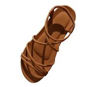 Generico Sandali Mare Donna Eleganti Sandali Barefoot Donna da Spiaggia Sottili con Cinturino Aperto da,Nuovi,con Suola Morbida,Adatti Al Commercio Estero (Coffee,43)