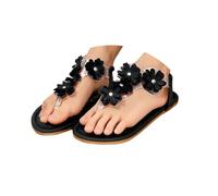 Generico Sandali Mare Donna Eleganti Scarpe Comode Donna Sandali da con Cinturino Alla Caviglia,Cinturino Elastico Posteriore,Punta,Scarpe Estive con Plantare Plateau (Black,42)