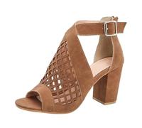 Generico Sandali Moda Donna Scarpe Pesce Bocca Cava Per Le Donne Moda Donna Cerniera Scarpe Sandali Estivi Da (Brown, 36)