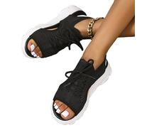 Generico Sandali Muffin con Tagliati, Sandali Muffin con e Suola Spessa, Estivi da Donna con Plateau e Punta per Il Lavoro Quotidiano