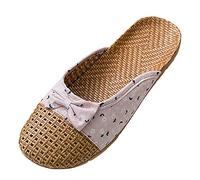 Generico Sandali Neri Donna Bassi Comodi Sandali Donna Neri Pantofole da per Interni Bowknot in Coreana per La Casa Pantofole da Pavimento in Legno Ciabatte Spiaggia (Pink,37)