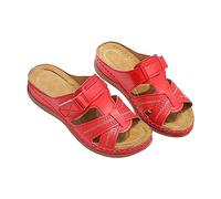 Generico Sandali Ortopediche Donna Leggere Estive Ciabatta Sandali Comode Eleganti Pantofole Fascite Plantare Scarpe Da Passeggio Con Zeppa 2025 Casual Zeppe Antiscivolo Bassi Flip Flops Piscina Mare