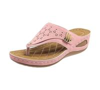 Generico Sandali Ortopedici a Piattaforma Rilassati Per Donna Sandali Neri Donna 2026 Piatti Di Spiaggia Bohème Per Estate Tonghe Matrimonio Primavera False Tendenza Fiore Abitata Moda Confortabile
