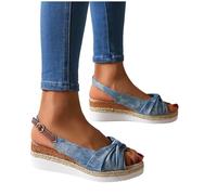 Generico Sandali Ortopedici Da Donna Comodi Punta Aperta Scarpe Estivi Eleganti Antiscivolo Vintage Sandali Con Zeppa Supporto Arco Spiaggia Sandalo Da Passeggio Morbida Moda Leggere Sandalo Da Mare