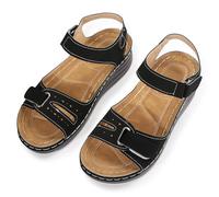 Generico Sandali Ortopedici Donna Estivi Eleganti Comodi, Sportivi Leggeri Zeppa Antiscivolo Punta Aperta Strappo, Supporto Arco Plantare Trekking Camminare Lavabili 35-43
