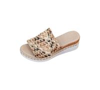 Generico Sandali Ortopedici Donna Plateau Sandali Platform Pantofole Estive da Donna,Nuove,con Punta,A Punta Larga E Bocca di Pesce,con Una Parola E Una Corda,Cuoio (Grey,43)