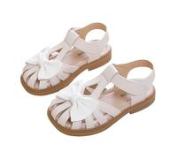 Generico Sandali per bambine e bambini comode calzature estive per l'esterno con design flessibile ideali per età dai 12 ai 14 anni (White 25-3 Years)