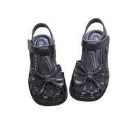 Generico Sandali per bambine e bambini comode calzature estive per l'esterno con design flessibile ideali per età dai 12 ai 14 anni (Black 2-25 Years)