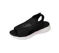 Generico Sandali Per Donna Été Sans Lacet Appartements Été Bout Ouvert Talon Bas Comfortable Plage Scarpe Rilassate Donna Sandali Arc Support Refrigeration Gel Padding E Un Adattamento Regolabile