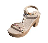 Generico Sandali Più Caldi Per Le Donne, Sandali Infradito Donna Estive 2026 Piatti Di Spiaggia Bohème Per Donna Estate Tonghe Matrimonio Primavera False Tendenza Fiore Abitata Moda Confortabile