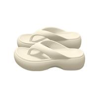 Generico Sandali Plateau Donna Zeppe Estive Comodi Infradito da Donna Spesse,Perfette per Le Spiagge Estive E Le Passeggiate Informali Sandali da con Strass Slingback Basse (White,35)