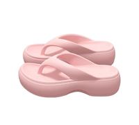 Generico Sandali Plateau Donna Zeppe Estive Comodi Infradito da Donna Spesse,Perfette per Le Spiagge Estive E Le Passeggiate Informali Sandali da con Strass Slingback Basse (Pink,39)