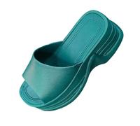 Generico Sandali Platform Donna Sandali Donna con Zeppa Pantofole da per L'Estate,per l'Abbigliamento da Esterno,alla,La Casa,Antiscivolo,Bagno,con Fondo (Green,36)