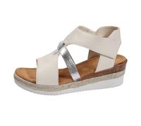 Generico Sandali Platform Donna Zeppa Estive Plateau Comoda Sandali da Donna con Tacco,Estate,Nuovi in Europa E negli Stati Uniti,Commercio Estero,Grandi Cantieri,Tacco (White,40)