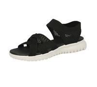 Generico Sandali Platform Donna Zeppe Estive Neri Comoda Sandali Estivi da Donna In Rete Traspiranti Leggeri E Comodi,Casual A Bocca di Pesce con Una Linea Tacco (Black,39)