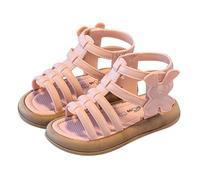 Generico Sandali romani per bambine, casual, estivi, eleganti sandali con cinturino regolabile, punta aperta, morbidi e confortevoli, alla moda, da viaggio, scarpe da passeggio comodo