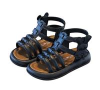 Generico Sandali romani per bambine, casual, estivi, eleganti sandali con cinturino regolabile, punta aperta, morbidi e confortevoli, alla moda, da viaggio, scarpe da passeggio comodo