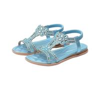 Generico Sandali Sandali Donna Eleganti Con Cinturino Piatti Leggeri Resistenti Antiscivolo Per Vacanze Al Mare Estate Con Stile Relax E Comfort (Sky Blue, 38)
