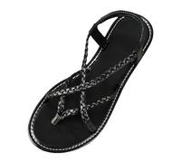 Generico Sandali Sportivi Da Donna Comode E Regolabili Piatto Decorazione Floreale Con Perle Di Strass Ortopedici Scarpe Antiscivolo Trekking Espadrillas Estive All'Aperto Sandalo Passeggio