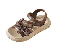 Generico Sandali Traspiranti per Bambine e Bambini Piccoli Leggeri Comodi Casual Gioco Allaperto Scarpe Quotidiane (Khaki, 28 Little Child)