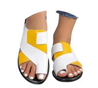 Generico Sandali Trekking Donna-Ciabatte alla moda con punta aperta, eleganti e morbide, sandali con tacco basso e cinturino sottile, per un comfort casual estivo