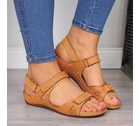 Generico Sandali Zeppa Donna Estive Ortopedici Leggere Sandali Con Plateau Bassa Sandalo Comode Eleganti Casual Moda Sandals Da Passeggio Vintage Sportive 2025 Piscina Scarpe Aperta Antiscivolo