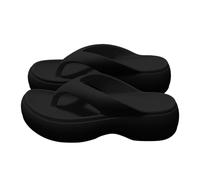 Generico Sandali Zeppa Plateau Ortopediche Donna Eleganti Infradito da Donna Spesse,Perfette Per Le Spiagge Estive E Le Passeggiate Informali Ciabatte Eleganti Estive Scarpe con (Black,39)