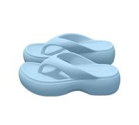 Generico Sandali Zeppa Plateau Ortopediche Donna Eleganti Infradito da Donna Spesse,Perfette Per Le Spiagge Estive E Le Passeggiate Informali Ciabatte Eleganti Estive Scarpe con (Blue,37)