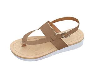Generico Sandali Zeppa Plateau Scarpe Comode Donna Estive Sandals Zip Chunky Toe Summer Pullover Fish Women Mouth Sandals Heel High Back Fashion Women'S Sandali Donna Ortopedici (Khaki,39)
