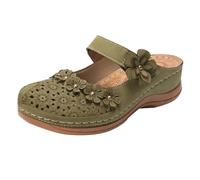 Generico Sandali Zeppa Plateau Scarpe Donna Estive Eleganti Sandali da Donna Per Commercio Estero,Pantofole da,In Europa E Negli Stati Uniti,Di Grandi Borchie Scarpe (Green,43)