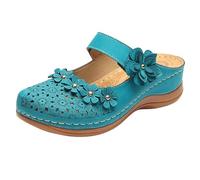 Generico Sandali Zeppa Plateau Scarpe Donna Estive Eleganti Sandali da Donna Per Commercio Estero,Pantofole da,In Europa E Negli Stati Uniti,Di Grandi Borchie (Sky Blue,36)