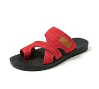 Generico Sandals for Women 2026 Women's Hollow Mesh Slide Sandals Orthopedic Shoes for Wolf Slippers for Women Comfortable (Red,39)