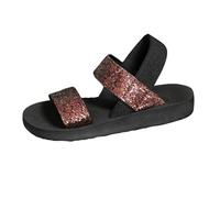 Generico Sandals Women's Slippers Open Shoes Women's Summer Comfortable For Wide Feet Slippers Sexy Summer Shoes Sandals Elegant (Brown, 37)