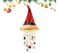 Generico Santa Hat Chandelier - Light Up Hanging Christmas Decoration | Non-Glare Soft Festive Glow, Versatile Wall & Ceiling Display, Convenient Easy Setup Design, For Holiday Party & Home Decor