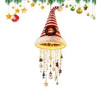 Generico Santa Hat Chandelier - Light Up Hanging Christmas Decoration | Non-Glare Soft Festive Glow, Versatile Wall & Ceiling Display, Convenient Easy Setup Design, For Holiday Party & Home Decor