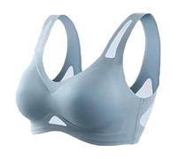 Generico Saralush Aerisoft - Ultimate Breathable Comfort Bra, Push-Up Sports Breathable Anti-Sagging Bra, Seamless Comfort (Light Blue,XL)