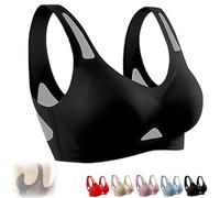 Generico Saralush Aerisoft - Ultimate Breathable Comfort Bra, The Anti Sagging Breast Bra, Seamless & all-Day Comfort (Black,XXL)